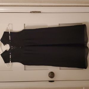 Polyester black mini dress
